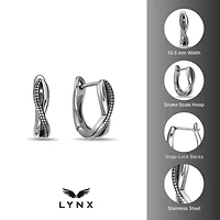 Hoop Earrings in Black Ion Plated Stainless Steel