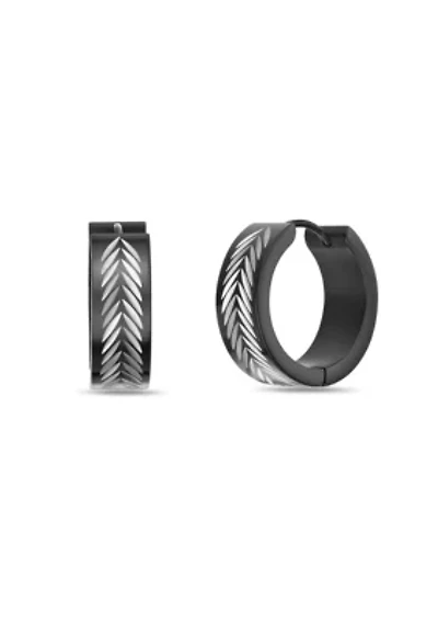 Hoop Earrings in Ion Plated Stainless Steel
