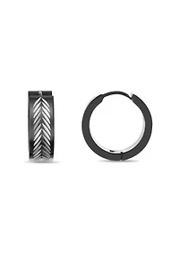Hoop Earrings in Ion Plated Stainless Steel