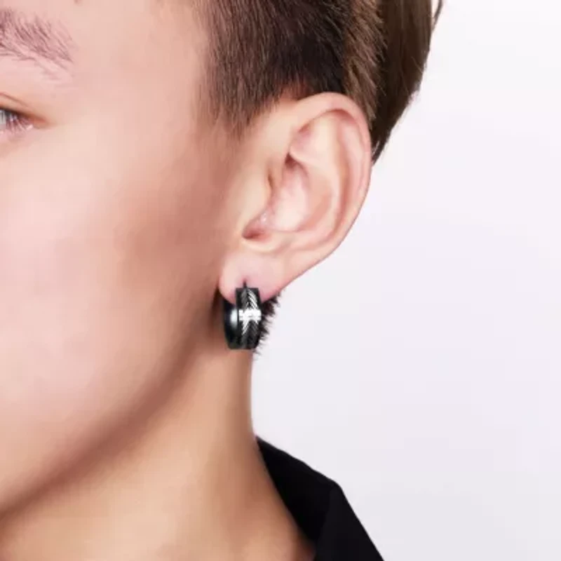 Hoop Earrings in Ion Plated Stainless Steel