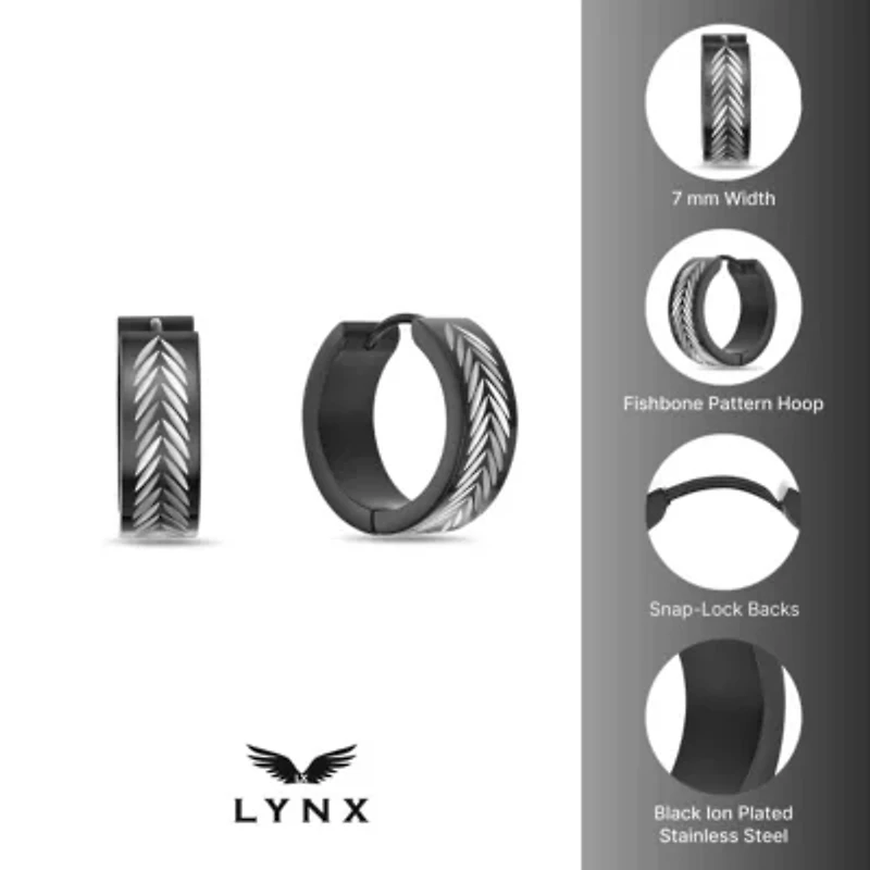 Hoop Earrings in Ion Plated Stainless Steel