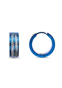 Hoop Earrings in Ion Plated Stainless Steel