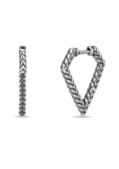 Hoop Triangle Earrings in Stainless Steel