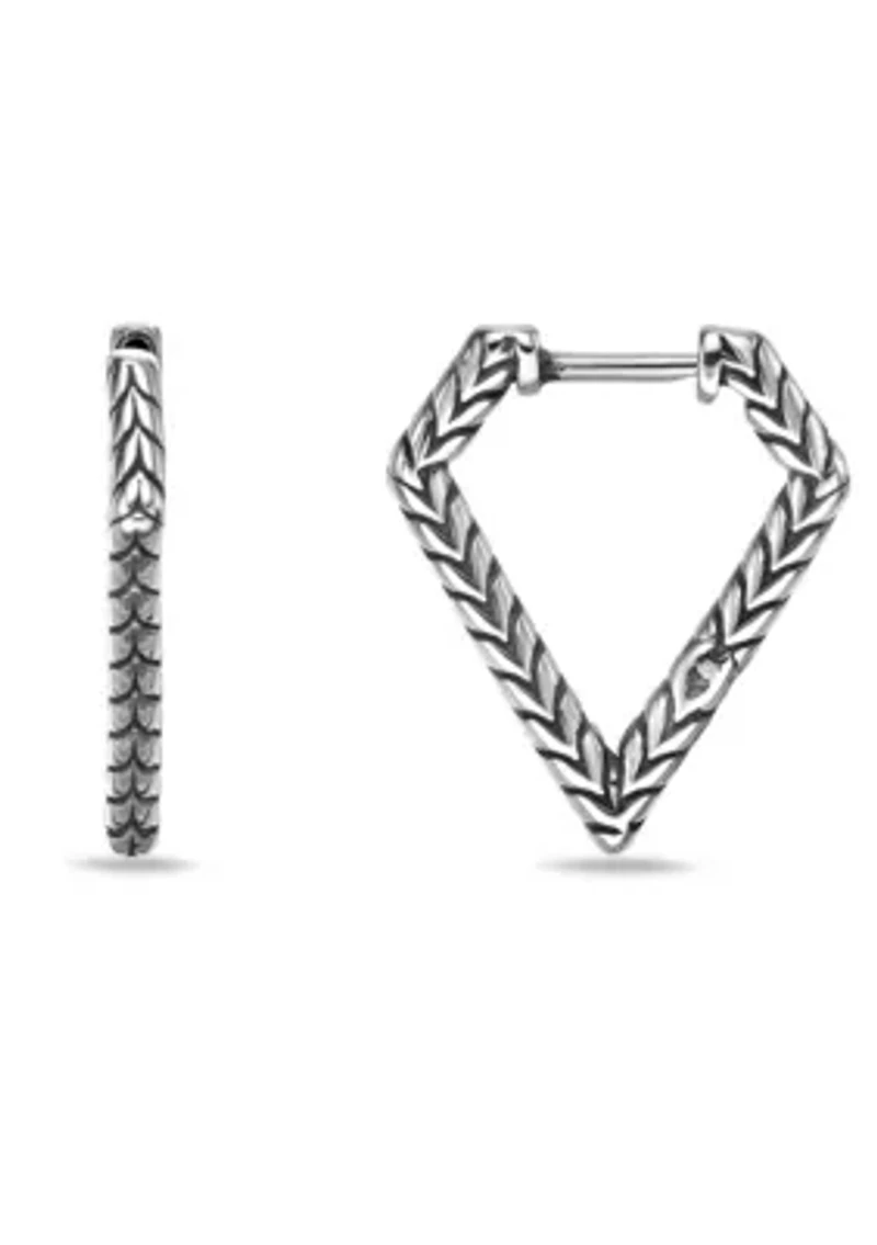 Hoop Triangle Earrings in Stainless Steel
