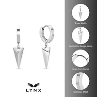 Pyramid Hoop Earrings in Stainless Steel