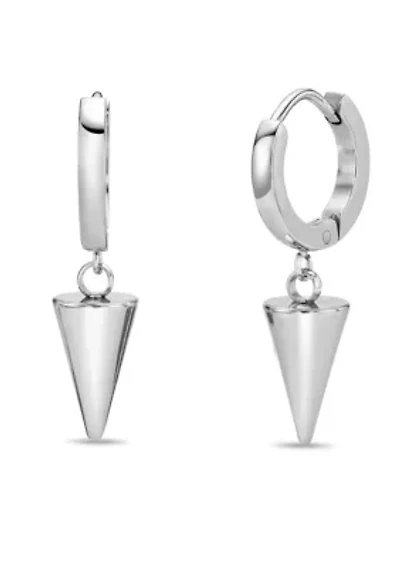 Cone Hoop Earrings in Stainless Steel