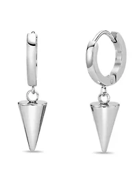 Cone Hoop Earrings in Stainless Steel