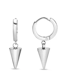 Cone Hoop Earrings in Stainless Steel