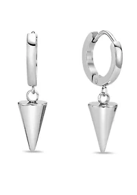 Cone Hoop Earrings in Stainless Steel
