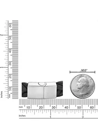 Stainless Steel and Braided Black Leather Bracelet