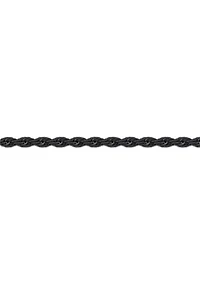 Stainless Steel 6mm Rope Chain Neclace with Black Ip in 22"