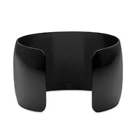 Black Ion-Plated Stainless Steel Cuff Bracelet