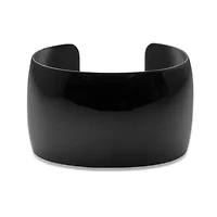 Black Ion-Plated Stainless Steel Cuff Bracelet