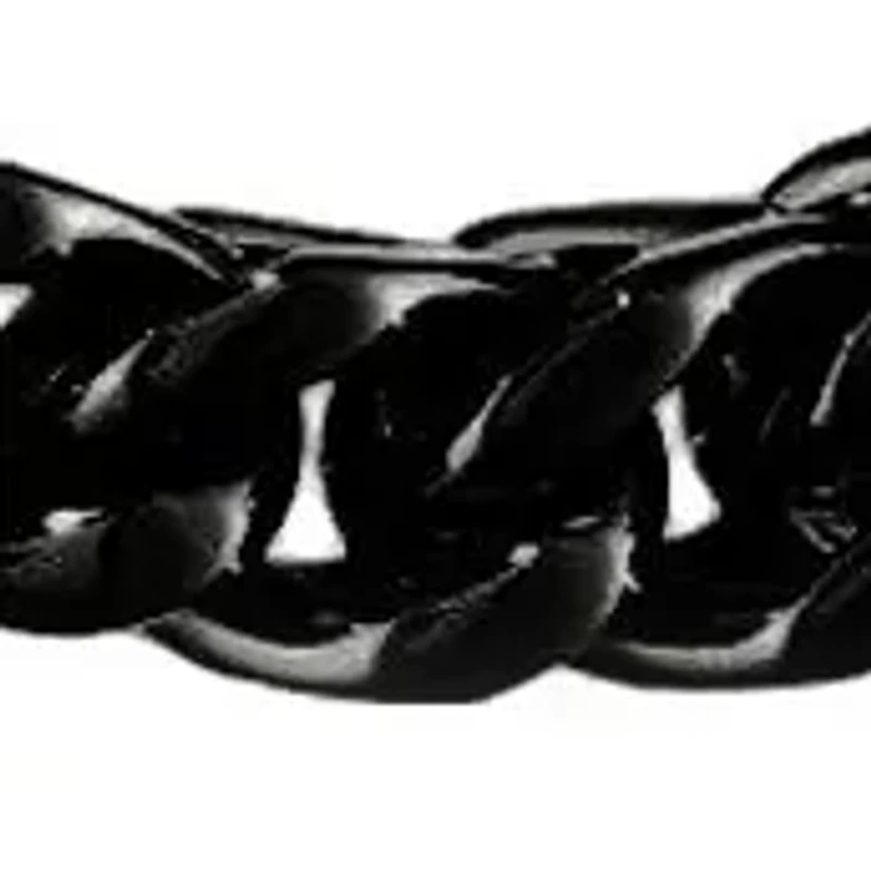 Stainless Steel 6MM Foxtail Chain Necklace with Black Ion Plating, 18" Length