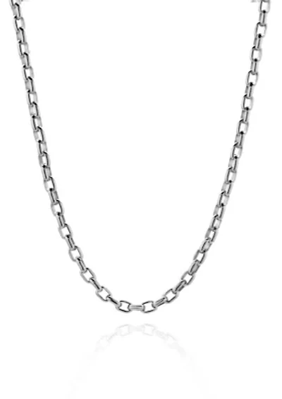 Stainless Steel 5MM Rolo Chain Necklace, 20" Length