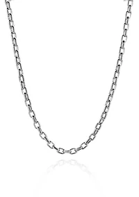 Stainless Steel 5MM Rolo Chain Necklace, 20" Length