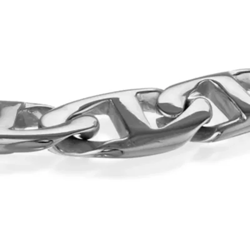 9 Inch Stainless Steel Marine Link Chain Bracelet with Gip