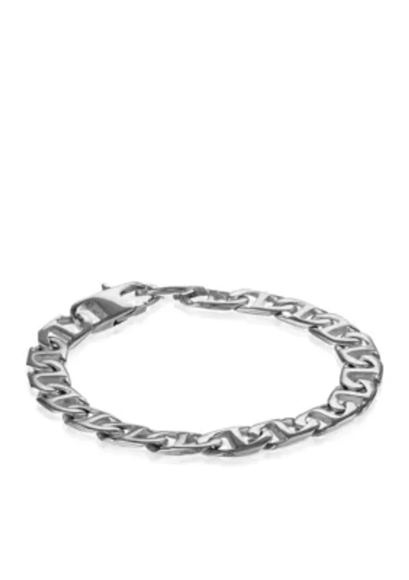 9 Inch Stainless Steel Marine Link Chain Bracelet with Gip