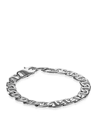 9 Inch Stainless Steel Marine Link Chain Bracelet with Gip