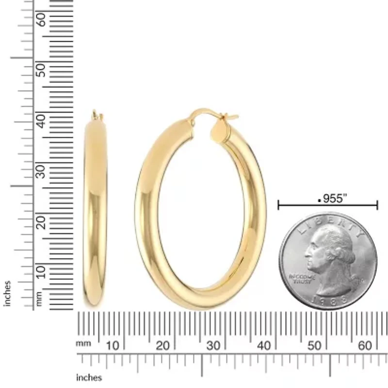 Hoop Earrings in Goldtone Ion Plated Stainless Steel