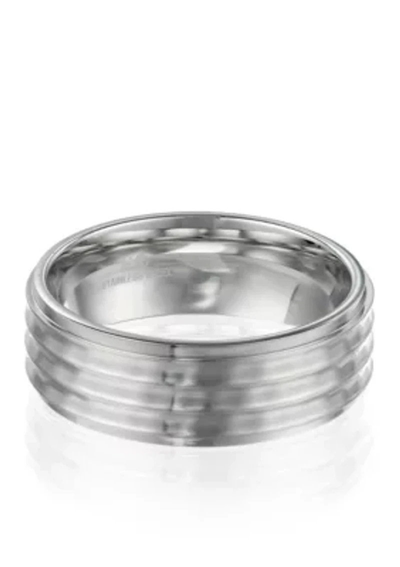 Men's Hammer Finish Stainless Steel Ring