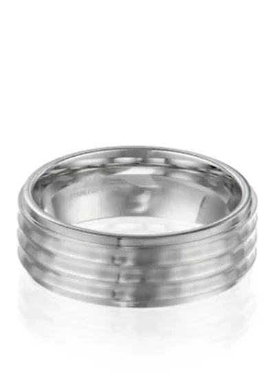 Men's Hammer Finish Stainless Steel Ring