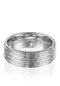 Men's Hammer Finish Stainless Steel Ring