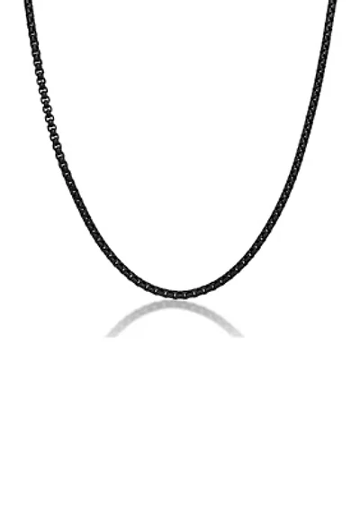 Stainless Steel 3.5MM Curb Chain Necklace with Lobster Lock, 22” Length