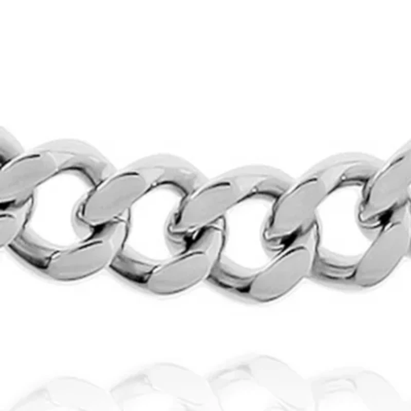 Stainless Steel 11MM Curb Chain Necklace with Goldtone Ion Plating, 30" Length