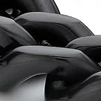 Stainless Steel 11 Millimeter Curb Chain Bracelet with Black Ion Plating, 8 Inch