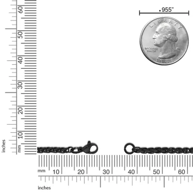 3MM Stainless Steel Wheat Chain Necklace