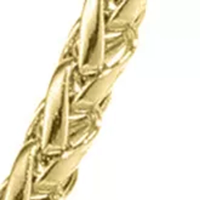 Stainless Steel 3MM Wheat Chain Necklace with Goldtone Ion Plating, 18" Length