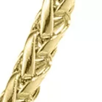 Stainless Steel 3MM Wheat Chain Necklace with Goldtone Ion Plating, 18" Length