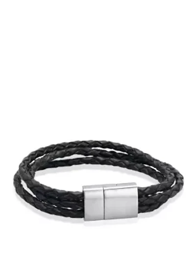 Men's Braided Leather Bracelet