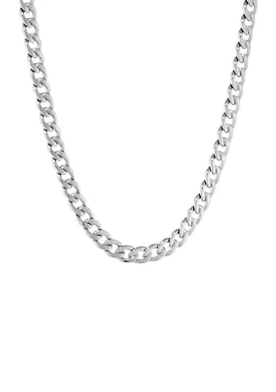 Stainless Steel 7.5 Millimeter Rolo Chain Necklace, 22 Inch