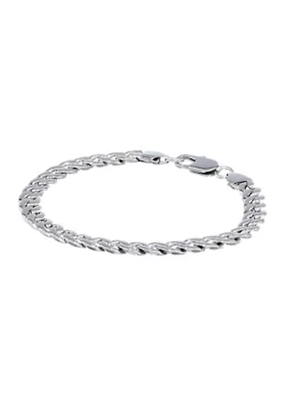 Stainless Steel 7.5 Millimeter Rolo Chain Bracelet, 9 Inch