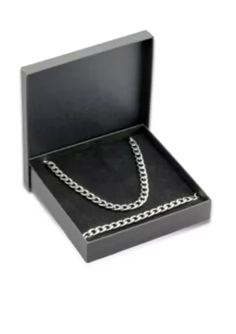 Men's Stainless Steel Necklace and Bracelet Set