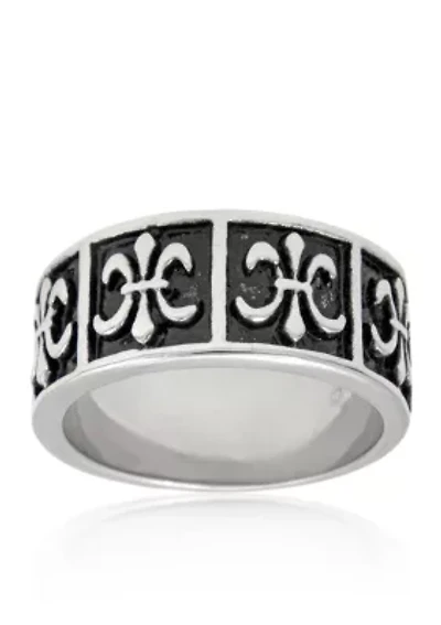 Men's Stainless Steel Ring with Antique Finish