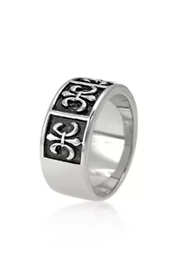 Men's Stainless Steel Ring with Antique Finish