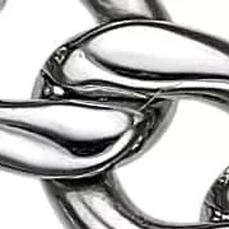 Stainless Steel Curb Chain Necklace & Bracelet Set