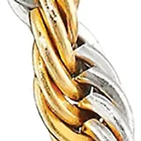 Stainless Steel 4MM Rope Chain Necklace with Black Ion Plating, 20" Length
