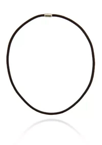 Men's Black Leather Necklace