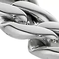 Stainless Steel 9 Millimeter Figaro Chain Bracelet, 9 Inch
