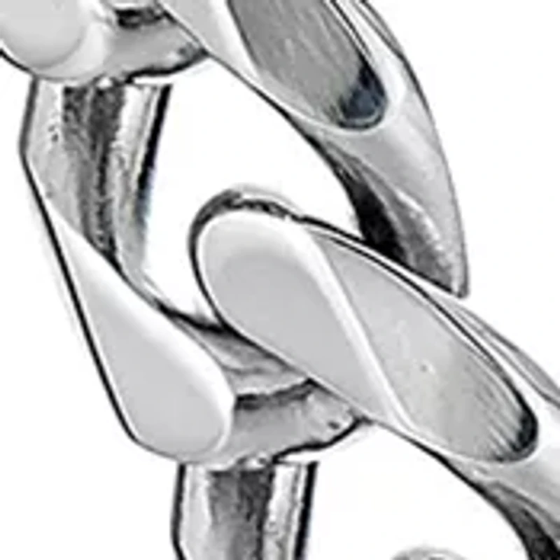Stainless Steel 11 Millimeter Cuban Chain Necklace 24 Inch