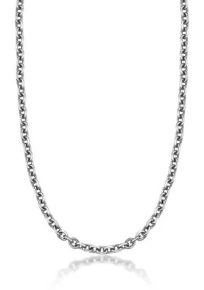 Stainless Steel 7MM Rolo Chain Necklace, 18" Length