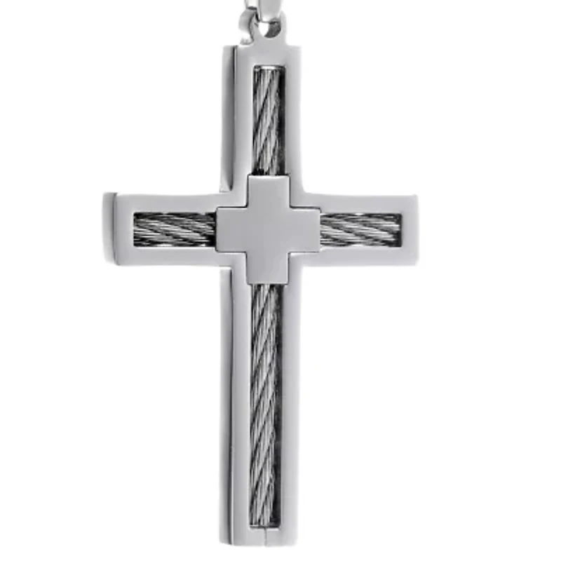 Men's Stainless Steel Cross Pendant