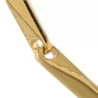 Stainless Steel 3 Millimeter Bullet Chain Necklace with Gold Tone Ion Plating, 24 Inch