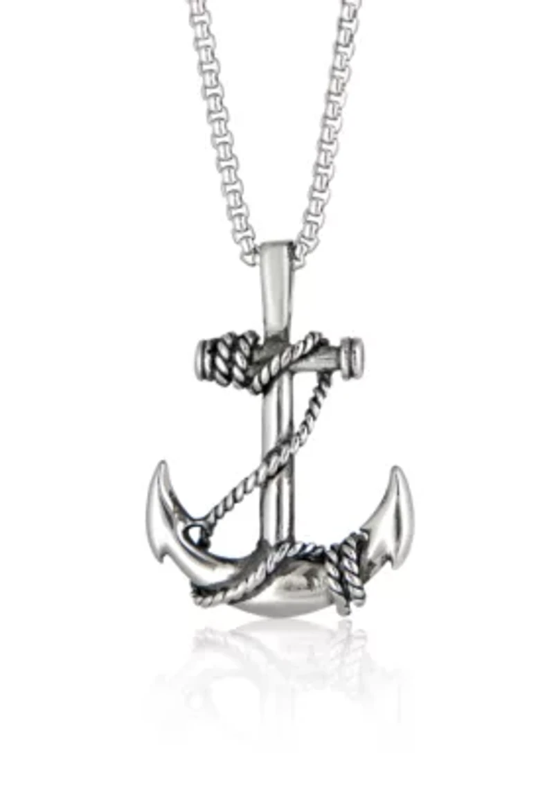 Men's Stainless Steel Anchor Pendant