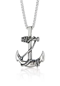 Men's Stainless Steel Anchor Pendant