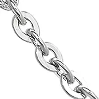 Stainless Steel 2.5 Millimeter Rolo Chain Necklace, 24 Inch